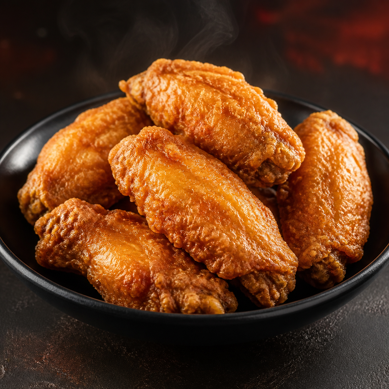 Plain extra-crispy fried chicken wings